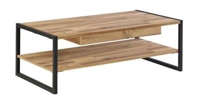 Stolik kawowy z półką i szufladą