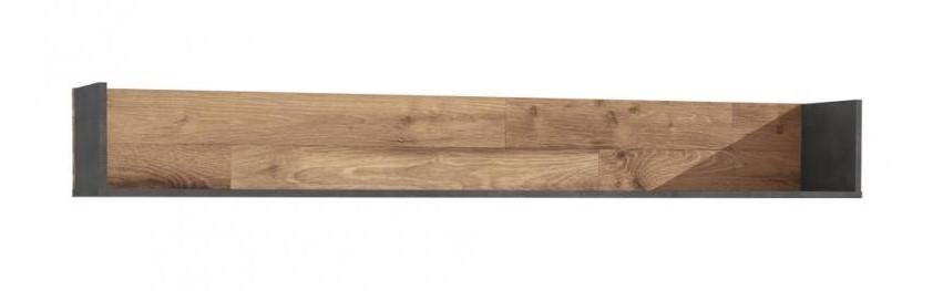 Półka wisząca w stylu industrialnym dąb