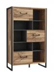 Komplet mebli do gabinetu Hud Forte Dąb klepkowy biurko 129x60 cm