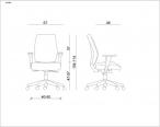 Fotel biurowy obrotowy czarny Work regulowany