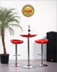 Wysoki stolik Round 60 cm nowoczesny czerwony