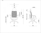 Fotel obrotowy biurowy ergonomiczny Tune czarny z mechanizmem synchron