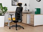 Fotel obrotowy biurowy ergonomiczny Tune czarny z mechanizmem synchron