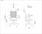 Fotel ergonomiczny biurowy Fulkrum 17 kolorów