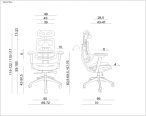Fotel ergonomiczny biurowy Ergotech czarny chromowany