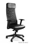 Fotel gabinetowy Ares Soft elegancki czarny