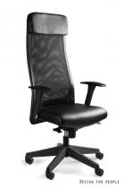 Fotel gabinetowy Ares Soft elegancki czarny