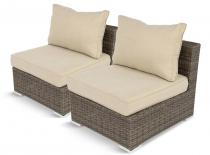Dwa moduły środkowe technorattan do Nilamito Double Brown & Beige