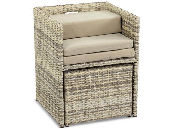 fotel ogrodowy złożony w kostkę