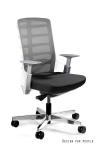 Fotel ergonomiczny Spinelly M regulowany biały bez zagłówka