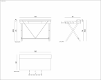 Minimalistyczne biurko dąb białe Amy 120x60 z szufladą