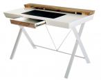 Minimalistyczne biurko dąb białe Amy 120x60 z szufladą