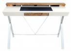 Minimalistyczne biurko dąb białe Amy 120x60 z szufladą
