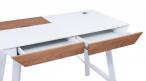 Minimalistyczne biurko białe Bise 110x55 z szufladami