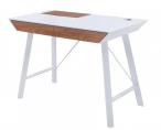 Minimalistyczne biurko białe Cleo 110x55 z szufladami
