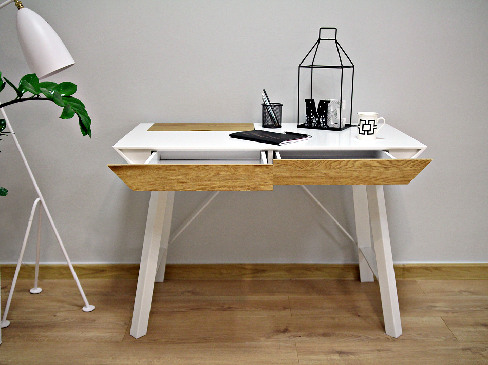 biurko białe 110x55