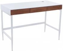 Minimalistyczne biurko białe Doris 110x55 z szufladami