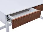 Minimalistyczne biurko białe Doris 110x55 z szufladami
