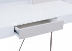Minimalistyczne biurko białe Grace 110x50 z nadstawką