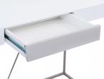 Minimalistyczne biurko białe Grace 110x50 z nadstawką