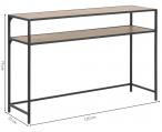 Actona Seaford konsola 120x35 czarny loft