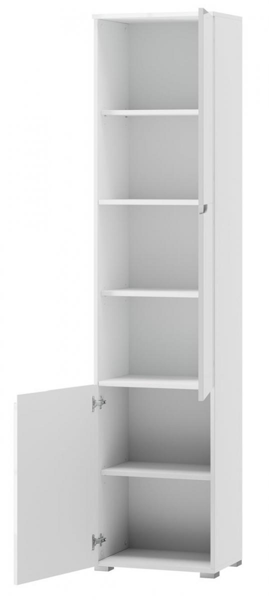 Wnętrze wysokiej szafki Selene 13 w wysokim połysku