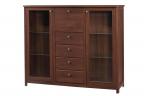 Masywna witryna Caldo 48 151x42x128 barek w kolorze Wiśnia