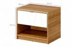 Szafka nocna 50x38x44 cm z szufladą Zefir 78 Orzech San Diego