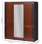 Szafa Vievien 73 3-drzwiowa z lustrem 165x59x210cm