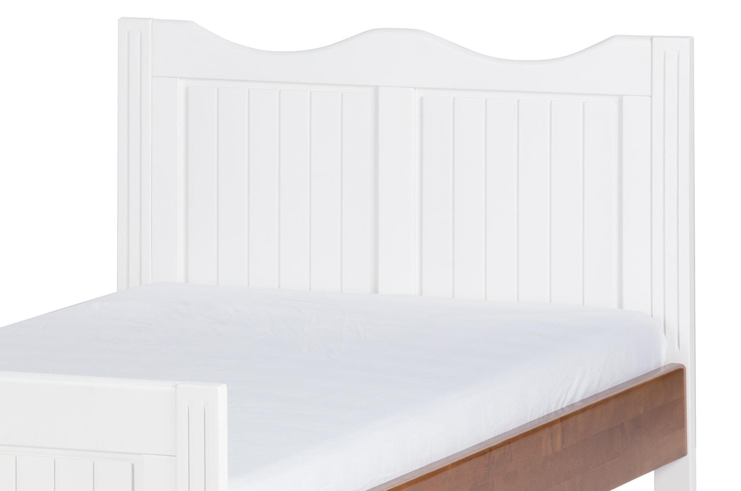 Białe łóżko dziecięce 120x200 w stylu skandynawskim