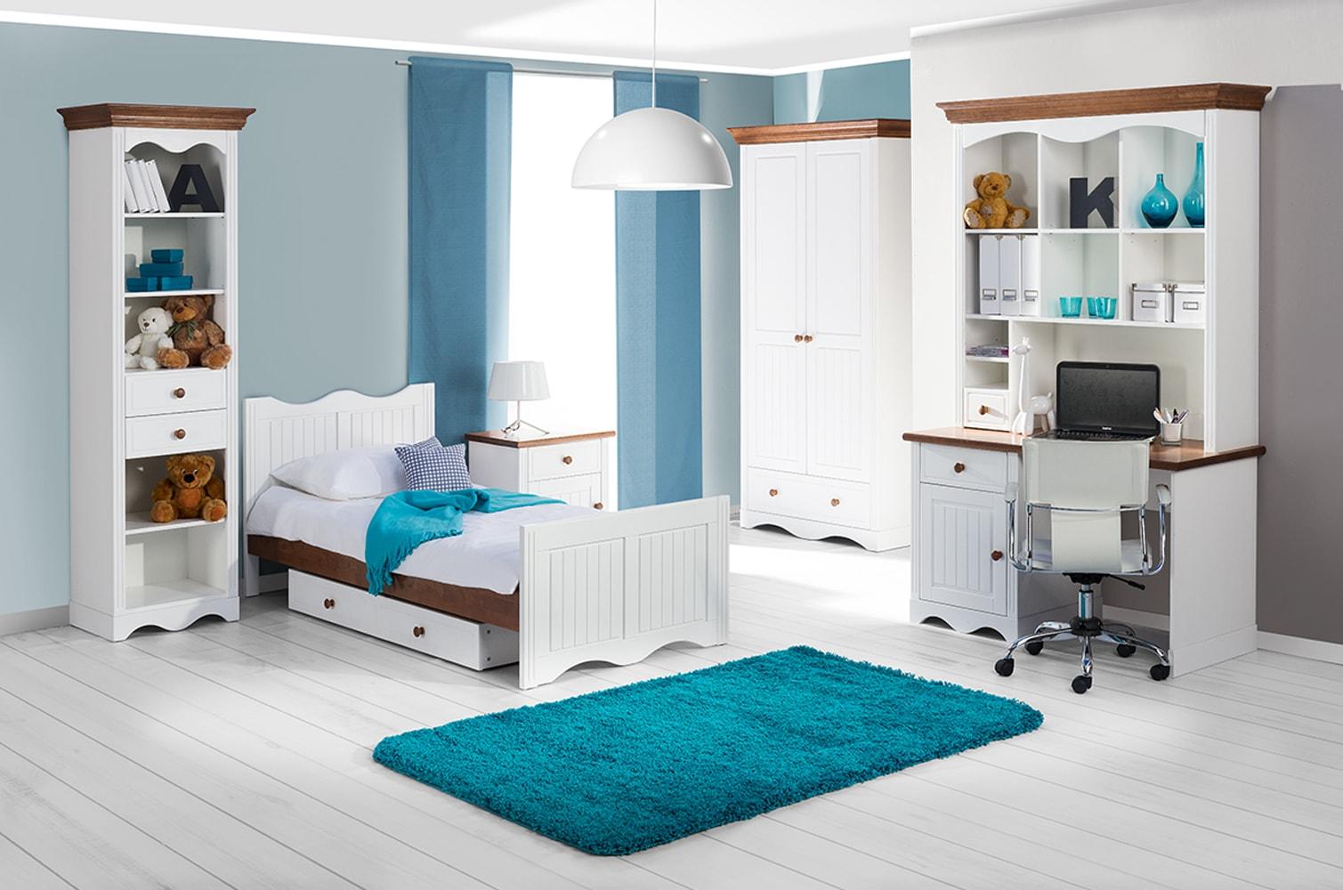 Łóżko Princessa do pokoju młodzieżowego białe - aranżacja