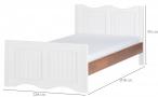 Łóżko do pokoju młodzieżowego 120x200 Princessa 11 styl skandynawski