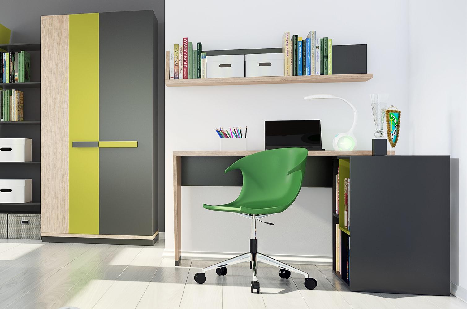 Biurko młodzieżowe WOW 07 szynaka meble - aranżacja