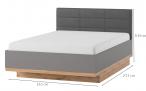 Łóżko 160x200 z tapicerowanym wezgłowiem Livorno 66