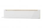 Półka ścienna krótka 118 cm Ice 32 wysoki połysk