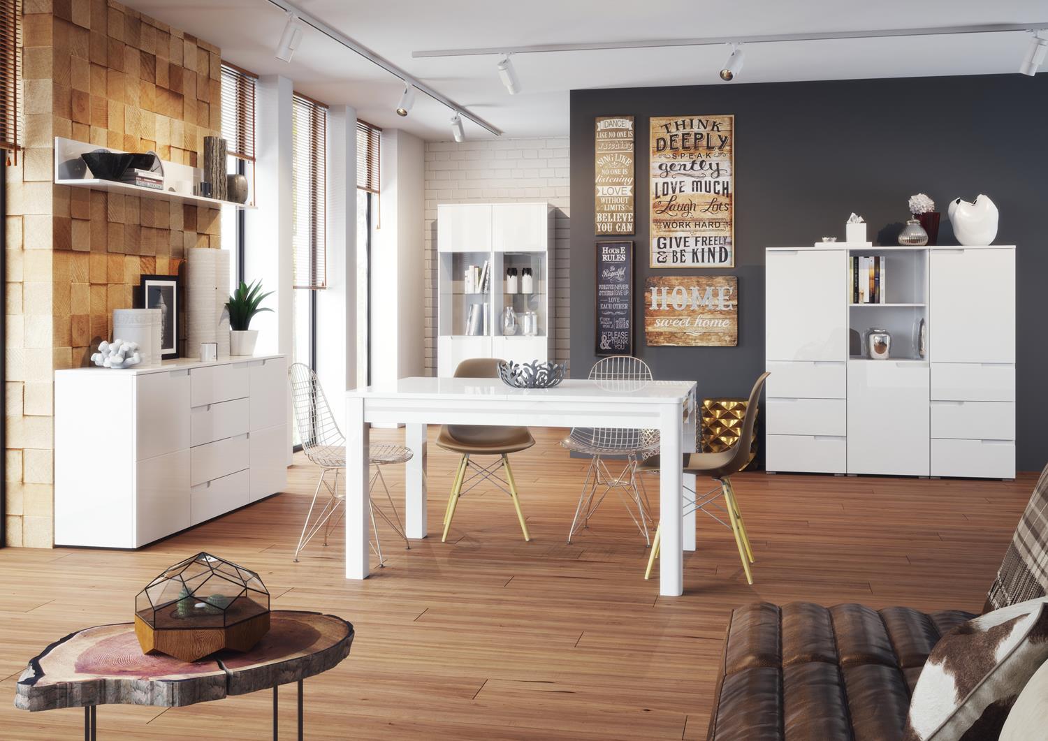 Wąski regał Selene 11 do jadalni - aranżacja