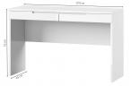Toaletka 120x45 Selene 31 biała wysoki połysk