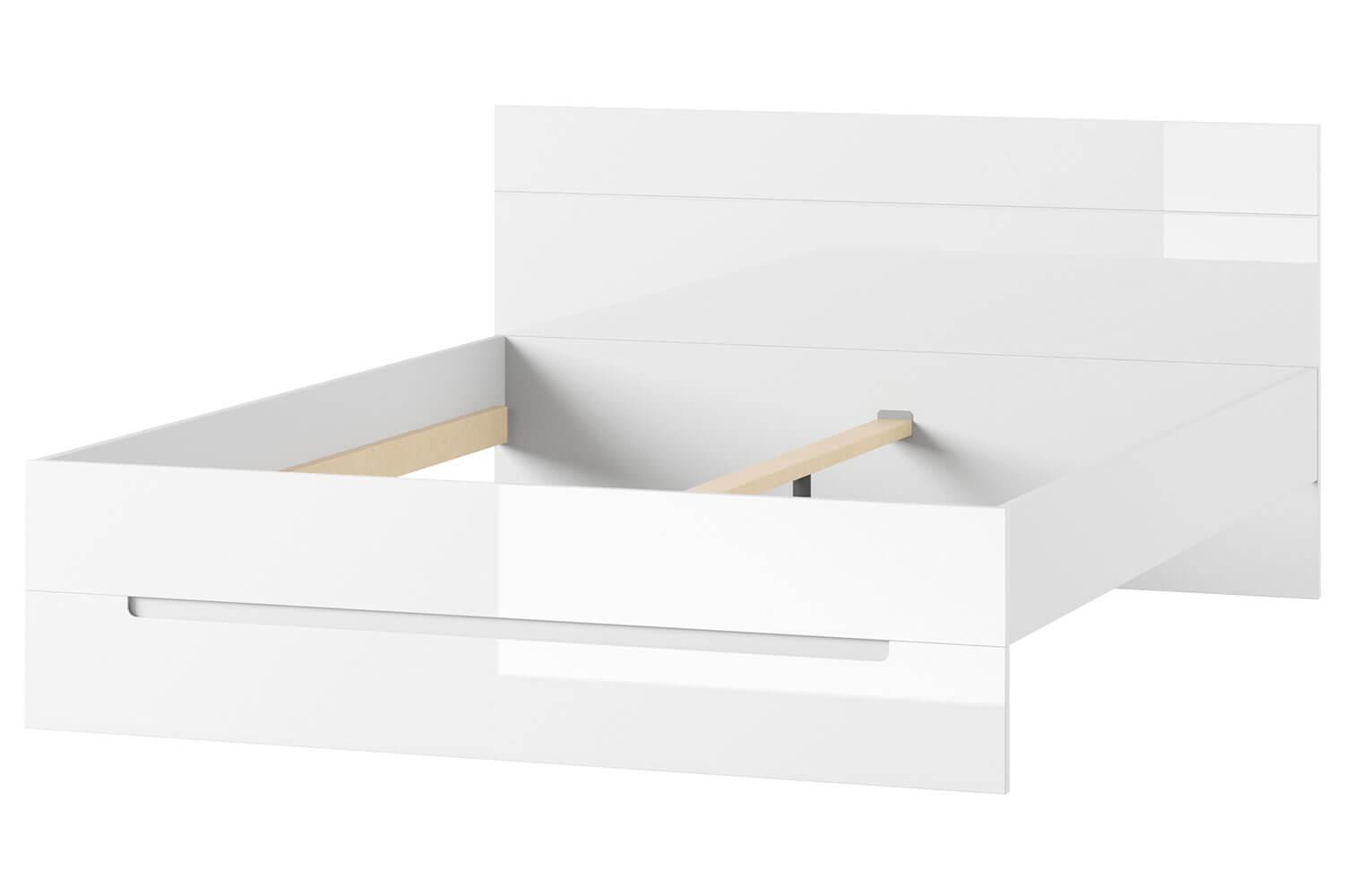 Selene 33 proste łóżko do sypialni z zagłówkiem - białe