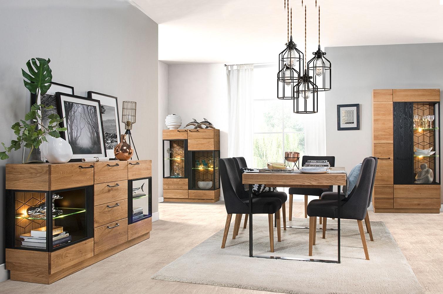 Rozkładany stół do jadalni Mosaic 40 szynaka meble - aranżacja