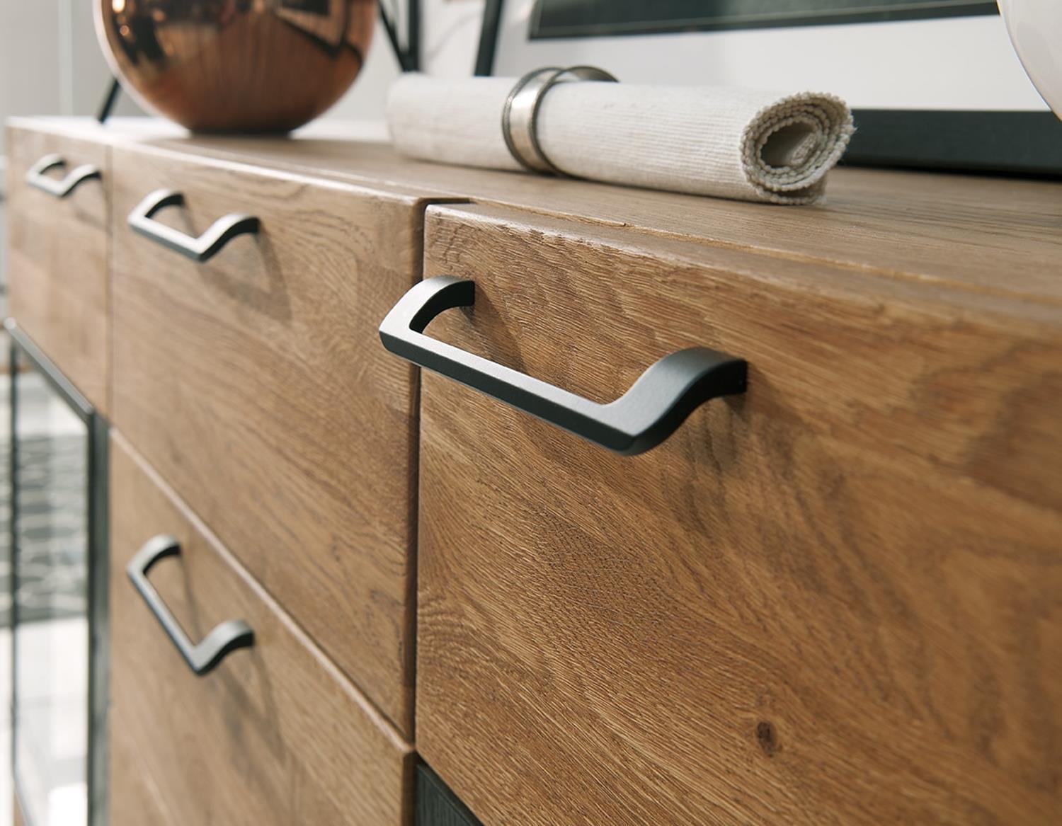 Komoda w stylu industrialnym z przeszkleniem - Mosaic 47