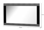 Lustro wiszące 110x64cm Porti 80 dąb czekoladowy