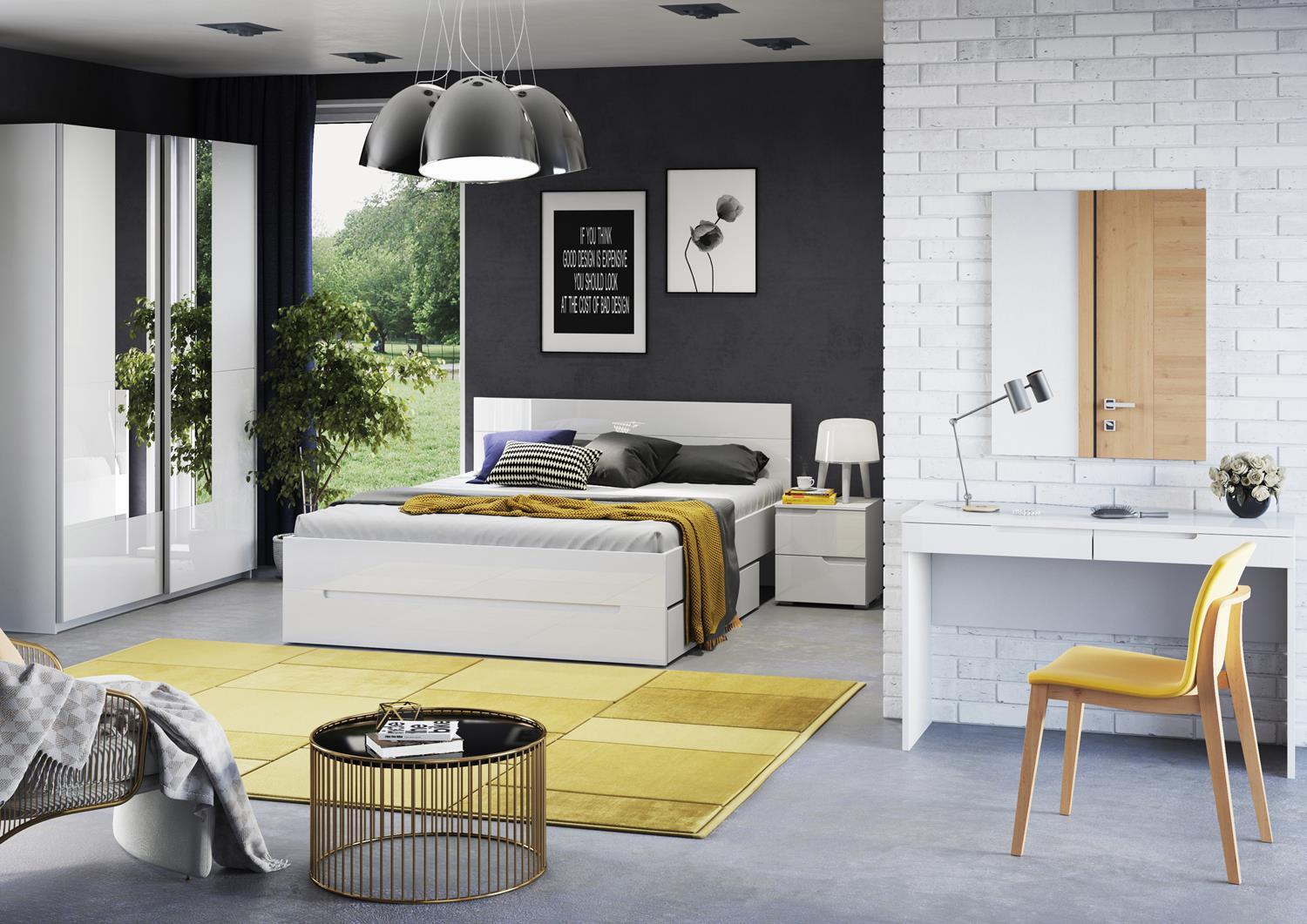 Rama łóżka 180x200 cm Selene 35 - aranżacja sypialni