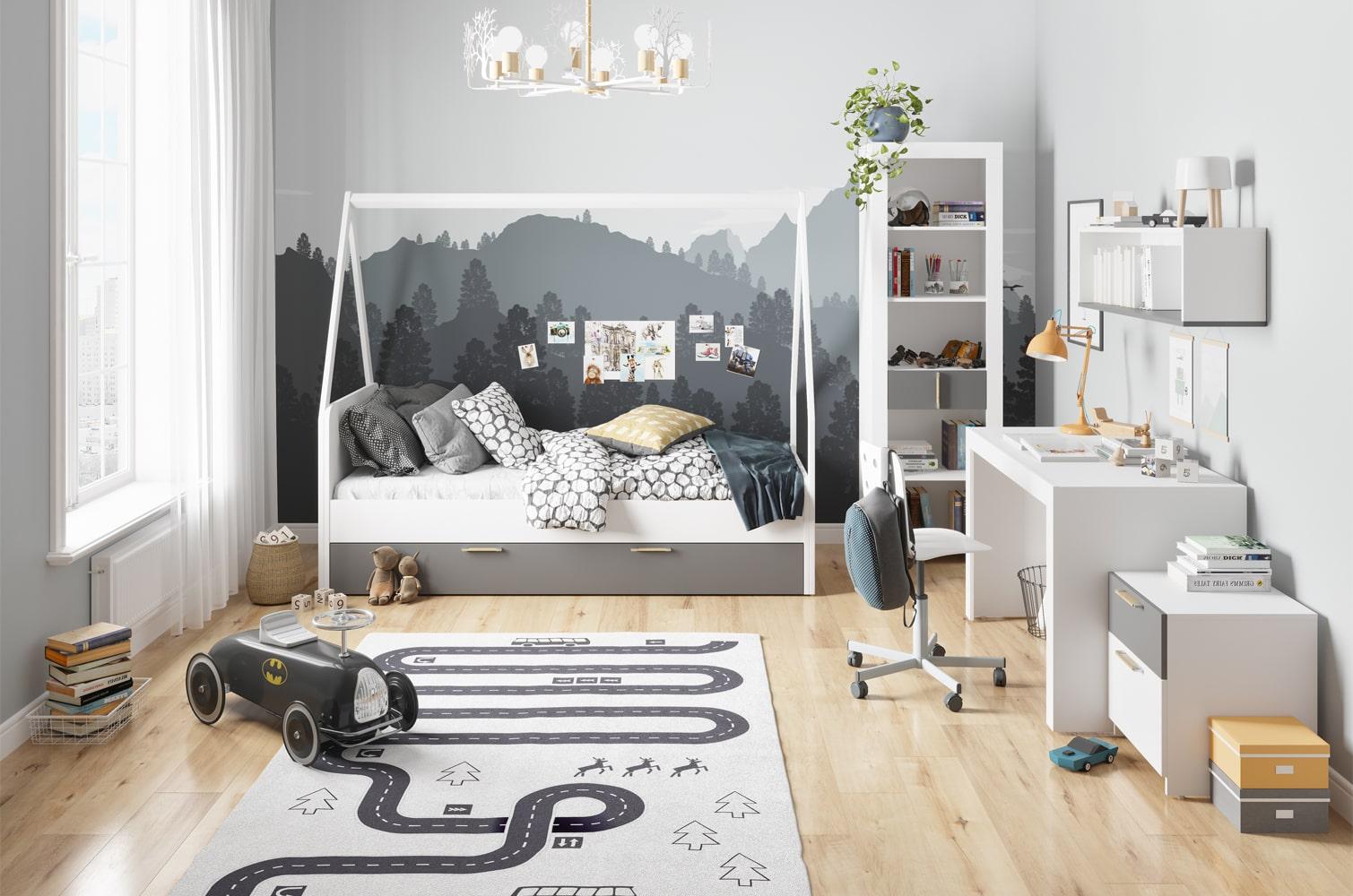 Biurko Picolo 07 białe szynaka meble - aranżacja