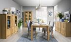 Naturalna komoda z 9 półkami Oslo 46 150x43x87 dąb złoty