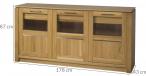 Duża komoda 178x43x87 Oslo 47 z drewna dębowego