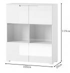 Przeszklona witryna 100cm Selene 27 dąb sonoma