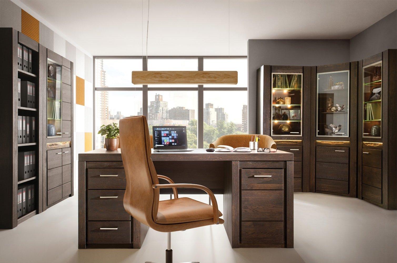 Biurko Szynaka Meble Velvet 37 dąb czarny - aranżacja