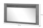 Lustro ścienne do salonu 139 cm Velvet 80 dąb czarny