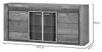 Komoda do jadalni 201 cm Velvet 49 dąb rustical
