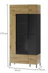 Witryna dąb artisan Lucas 12 w stylu loft